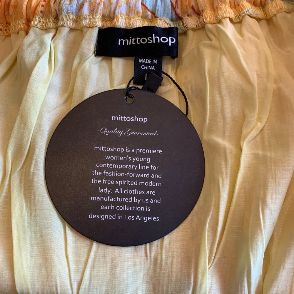 New - Mittoshop summery maxi dress yellow flowers wedding guest or party L - Picture 5 of 10
